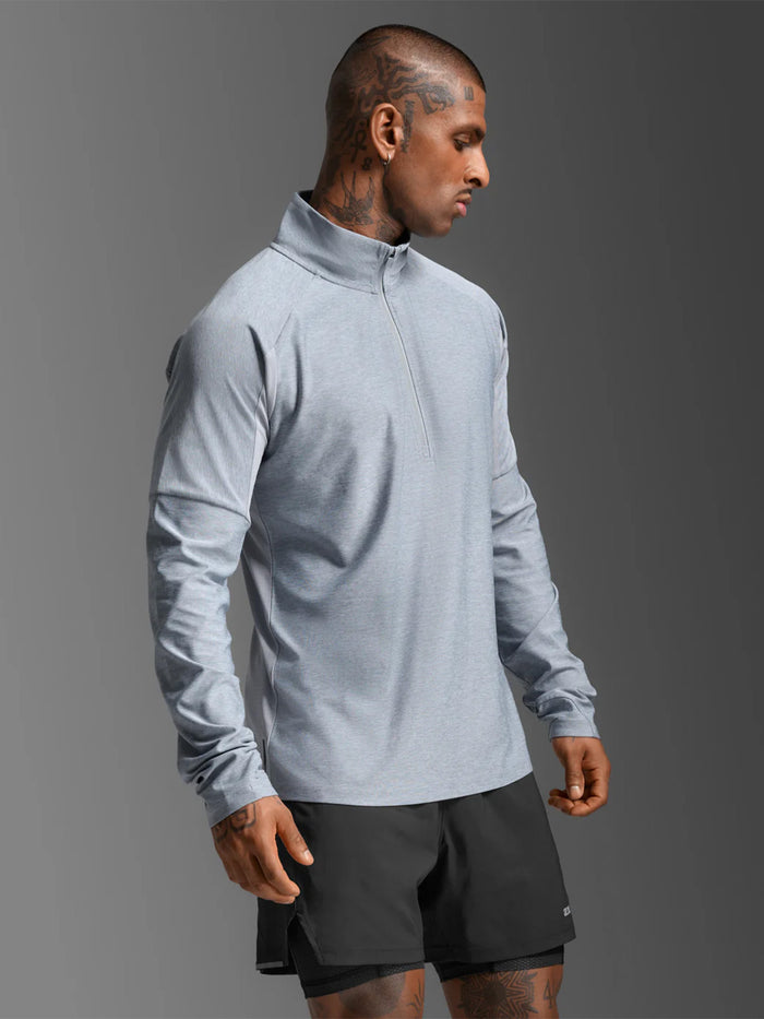 2XU Men's Aero 1/2 Zip - Weathervane/Black Reflective