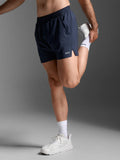 2XU Men's Aero 5 Inch Shorts - Midnight/Silver Reflective