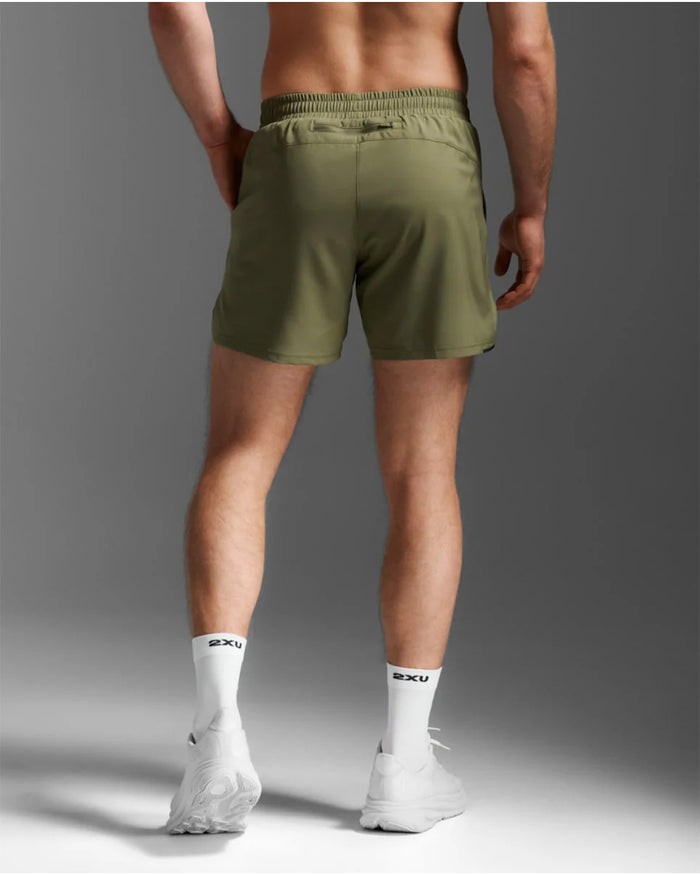 2XU Men's Aero 5inch Shorts - Hunter/Black Reflective