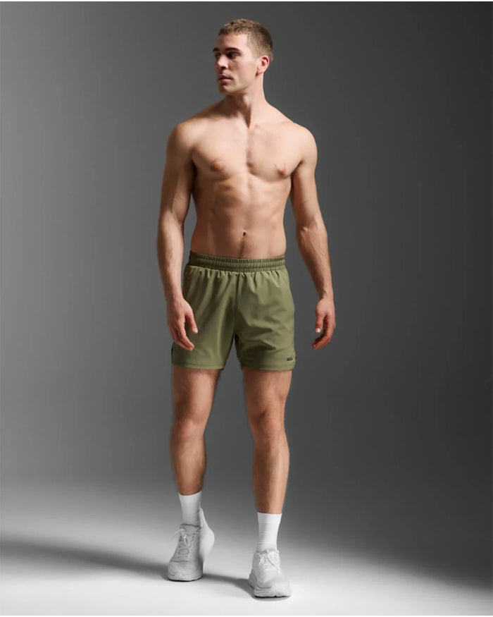2XU Men's Aero 5inch Shorts - Hunter/Black Reflective