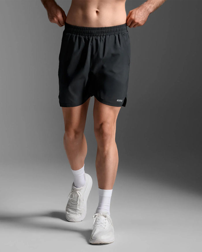 2XU Men's Aero 7 Inch Shorts - Black/Silver Reflective