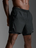 2XU Men's Aero Mesh 2-in-1 5 Inch Short - Black/Silver Reflective