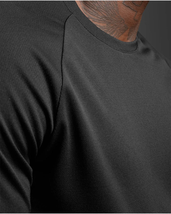 2XU Men's Aero Mesh Long Sleeve - Black/Silver Reflective
