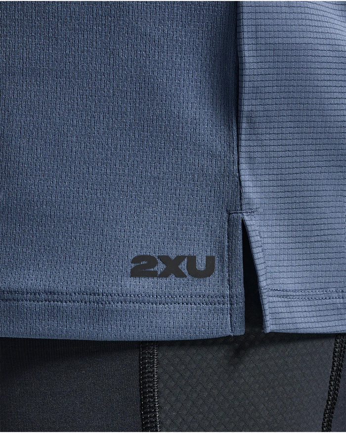 2XU Men's Aero Mesh Long Sleeve - Indigo/Black Reflective