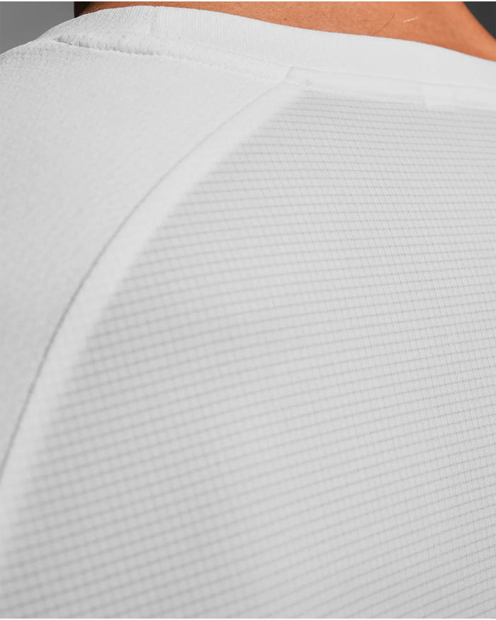 2XU Men's Aero Mesh Long Sleeve - White/Silver Reflective