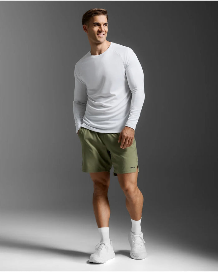 2XU Men's Aero Mesh Long Sleeve - White/Silver Reflective