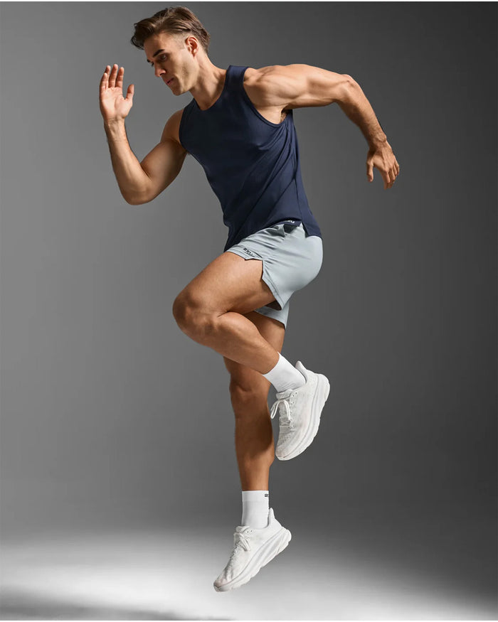 2XU Men's Aero Mesh Tan - Midnight/Silver Reflective