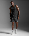 2XU Men's Aero Mesh Tank - Black/Silver Reflective