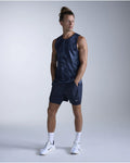 2XU Men's Aero Mesh Tank - Midnight Marble/Silver Reflective