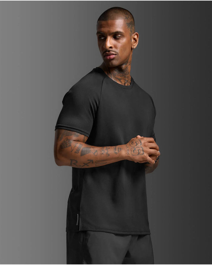 2XU Men's Aero Mesh Tee - Black/Silver Reflective