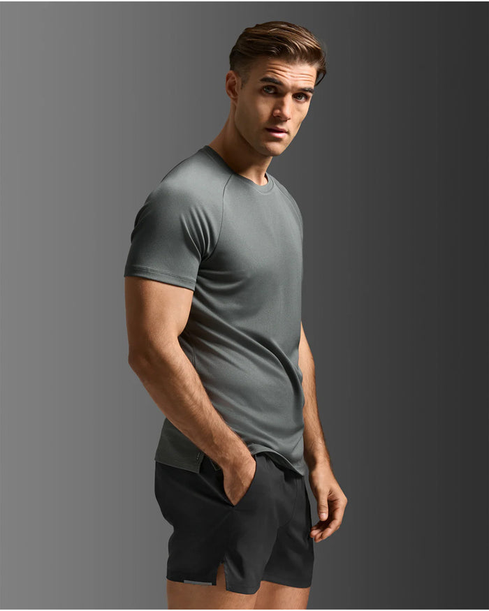 2XU Men's Aero Mesh Tee - Jupiter/Black Reflective
