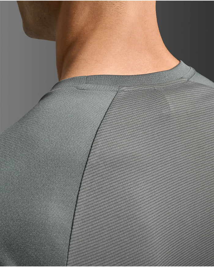 2XU Men's Aero Mesh Tee - Jupiter/Black Reflective