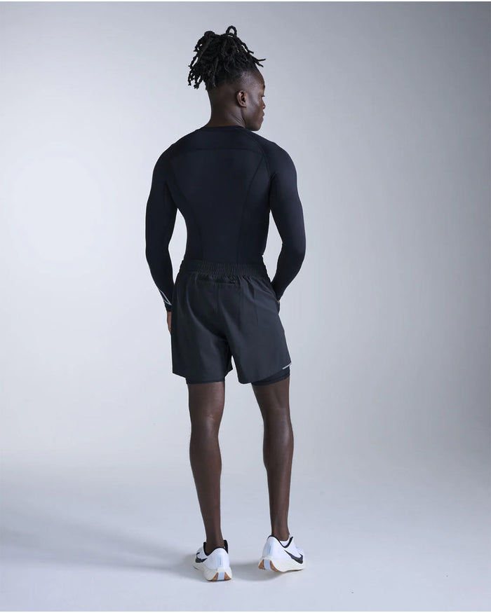 2XU Men's Core Compression Long Sleeve - Black/Silver
