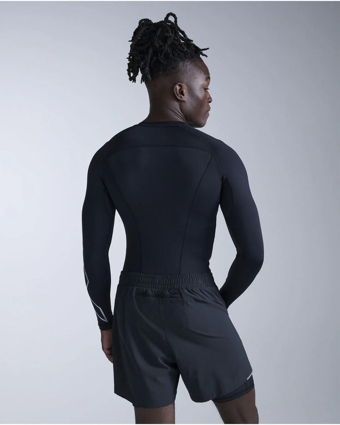 2XU Men's Core Compression Long Sleeve - Black/Silver