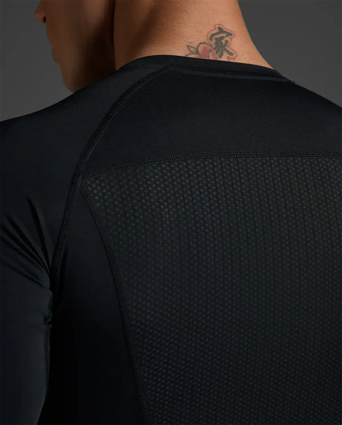 2XU Men's Core Compression Long Sleeve - Black/Silver