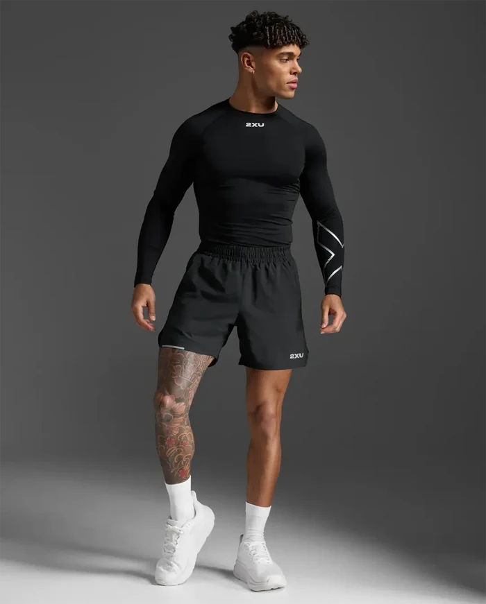 2XU Men's Core Compression Long Sleeve - Black/Silver