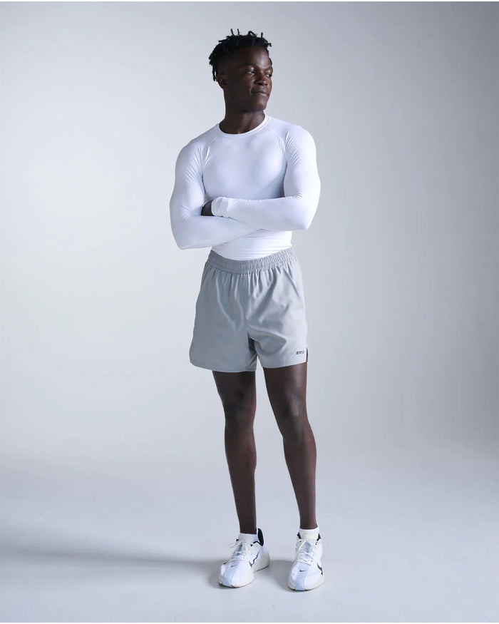 2XU Men's Core Compression Long Sleeve - White/White