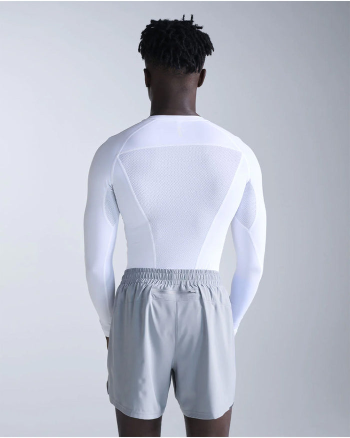 2XU Men's Core Compression Long Sleeve - White/White