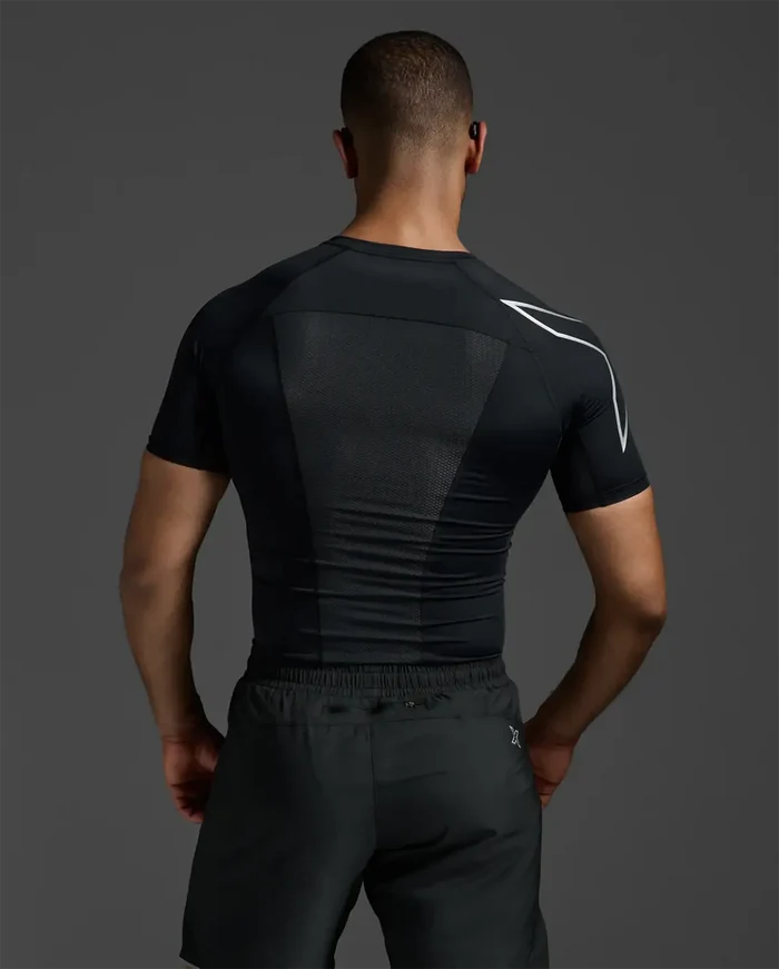 2XU Men's Core Compression Short Sleeve - Black/Silver