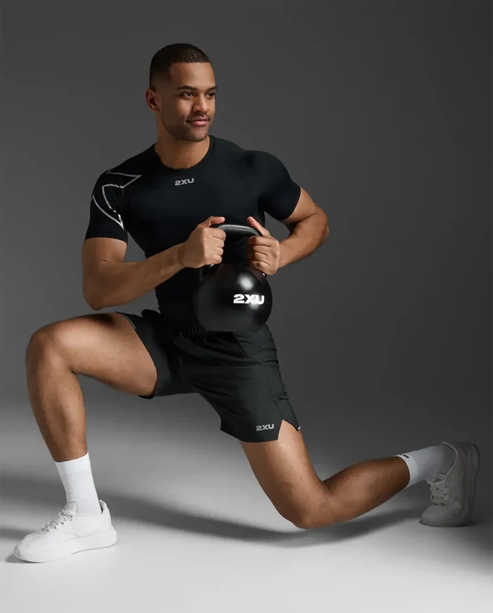 2XU Men's Core Compression Short Sleeve - Black/Silver