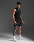 2XU Men's Core Compression Sleeveless - Black/Silver