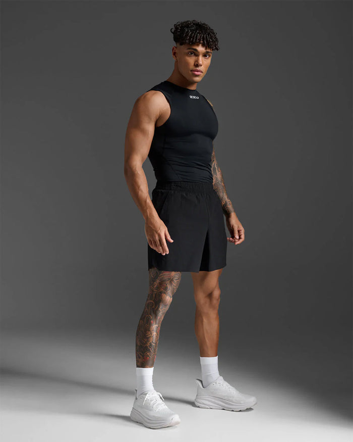 2XU Men's Core Compression Sleeveless - Black/Silver