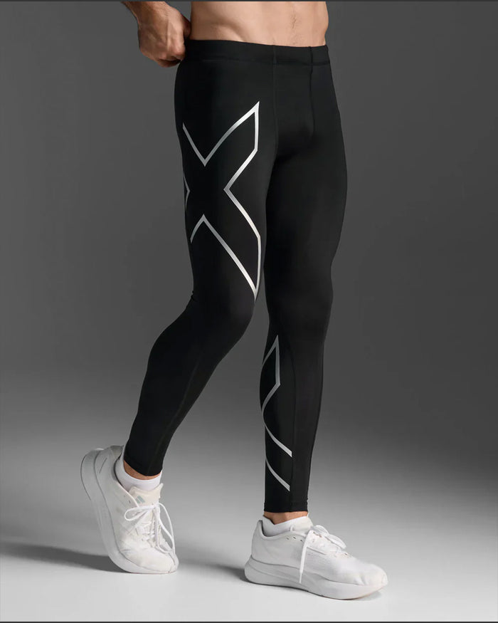 2XU Men's Core Compression Tights - Black/Silver