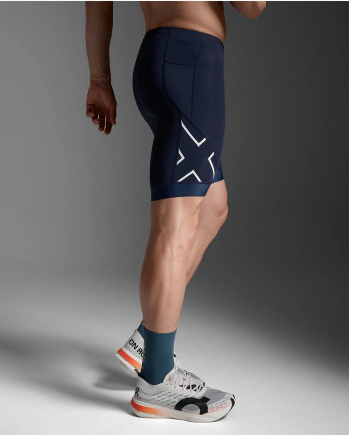 2XU Men's Core Tri 8inch Shorts - Midnight/White