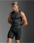 2XU Men's Core Tri Tank - Black/White