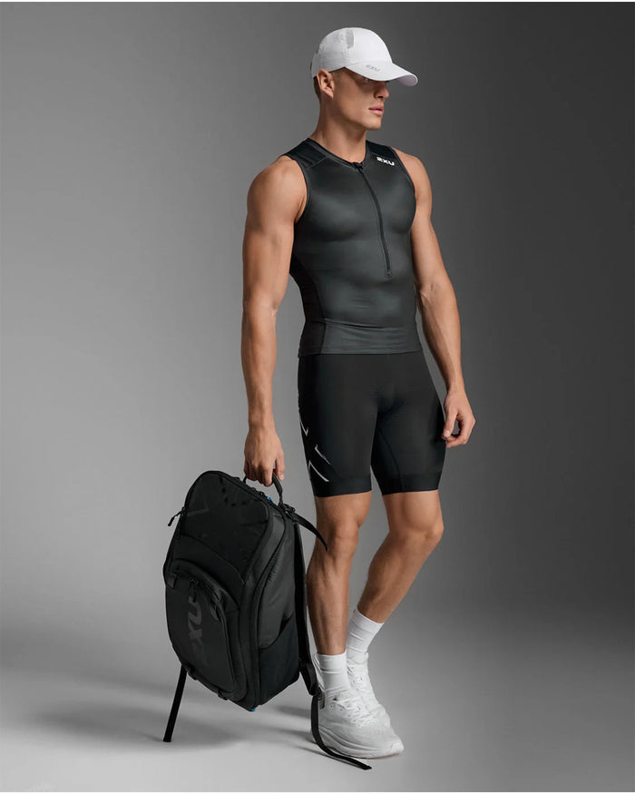 2XU Men's Core Tri Tank - Black/White