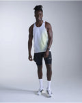 2XU Men's Light Speed React Singlet - Cool Matcha Mist/Black Reflective