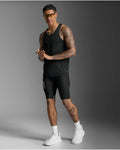 2XU Men's Light Speed Tech Singlet - Black/Black Reflective