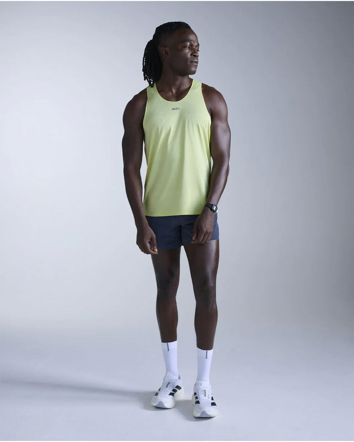 2XU Men's Light Speed Tech Singlet - Cool Matcha/Black Reflective