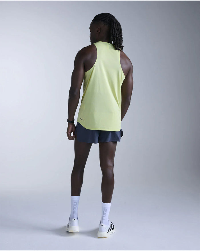 2XU Men's Light Speed Tech Singlet - Cool Matcha/Black Reflective