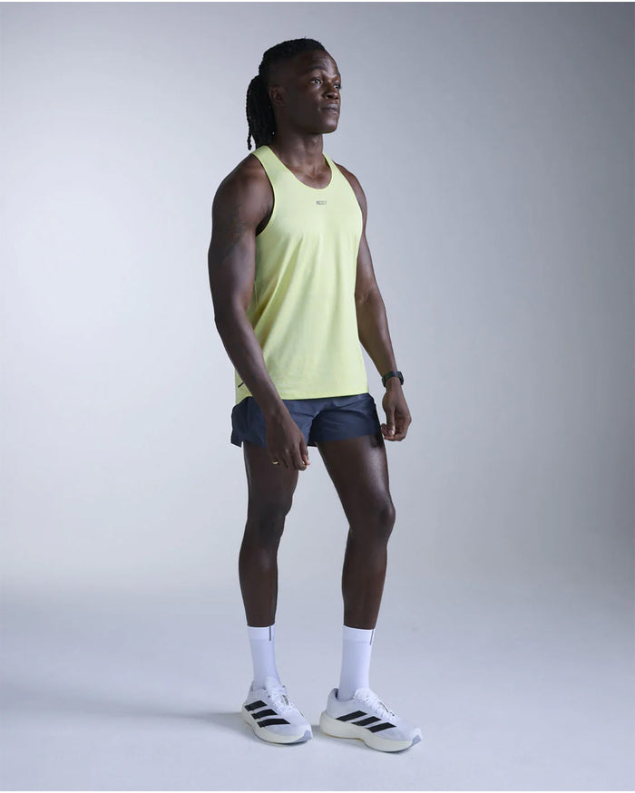 2XU Men's Light Speed Tech Singlet - Cool Matcha/Black Reflective
