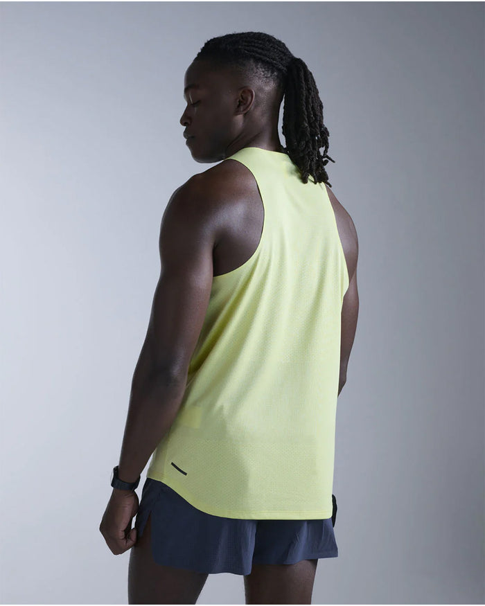 2XU Men's Light Speed Tech Singlet - Cool Matcha/Black Reflective