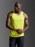 2XU Men's Light Speed Tech Singlet - Volt/Black Reflective