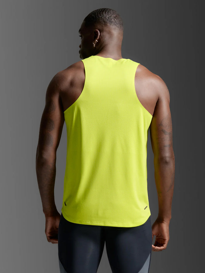2XU Men's Light Speed Tech Singlet - Volt/Black Reflective