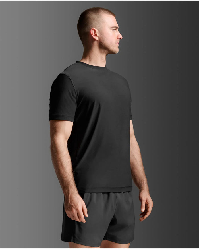 2XU Men's Signature Soft Jersey Tee - Black/Black