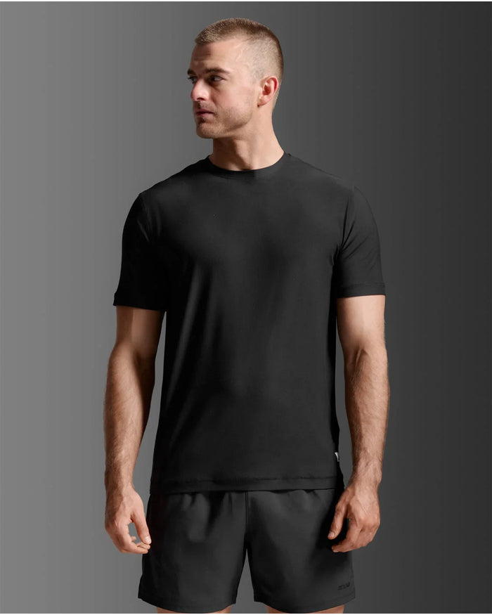 2XU Men's Signature Soft Jersey Tee - Black/Black