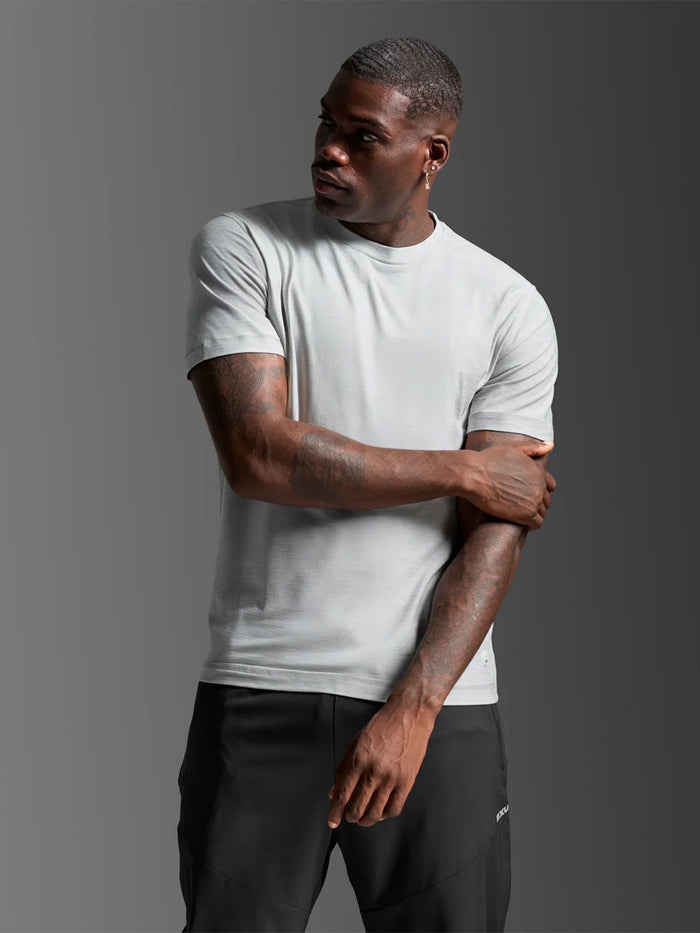 2XU Men's Signature Soft Jersey Tee - Harbor Mist/Harbor Mist
