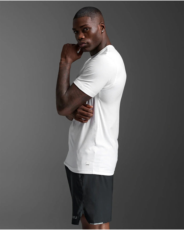 2XU Men's Signature Soft Jersey Tee - White/White