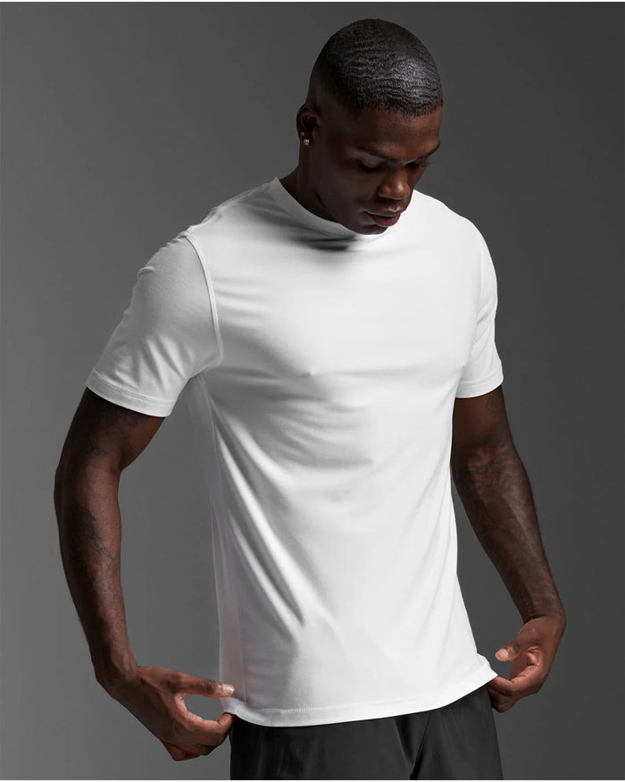 2XU Men's Signature Soft Jersey Tee - White/White