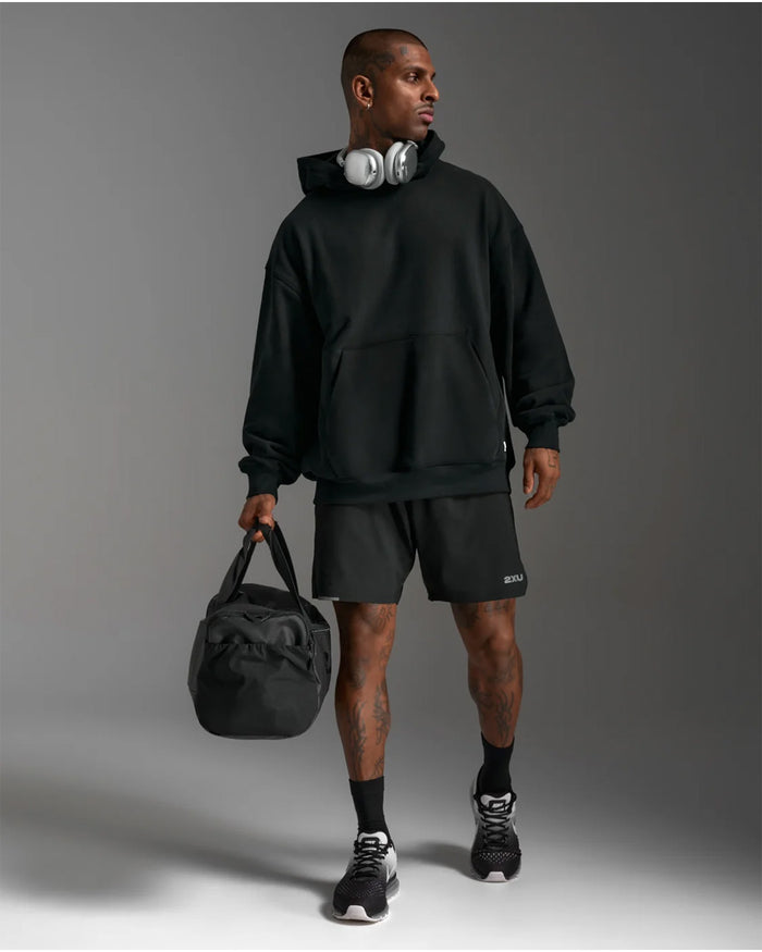 2XU Unisex's EZ Oversized Organic Cotton Hoodie - Black/Black