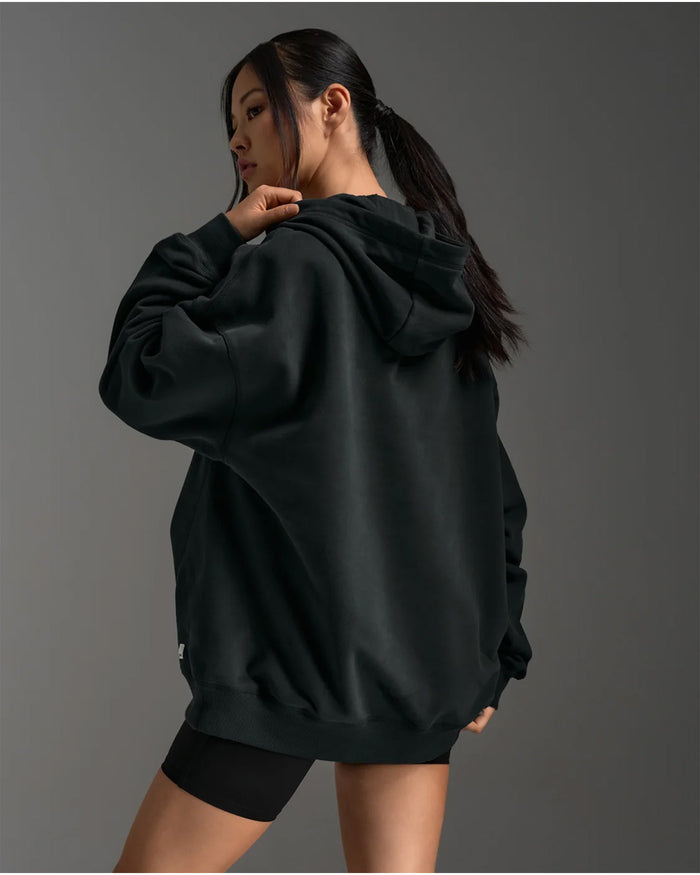 2XU Unisex's EZ Oversized Organic Cotton Hoodie - Black/Black