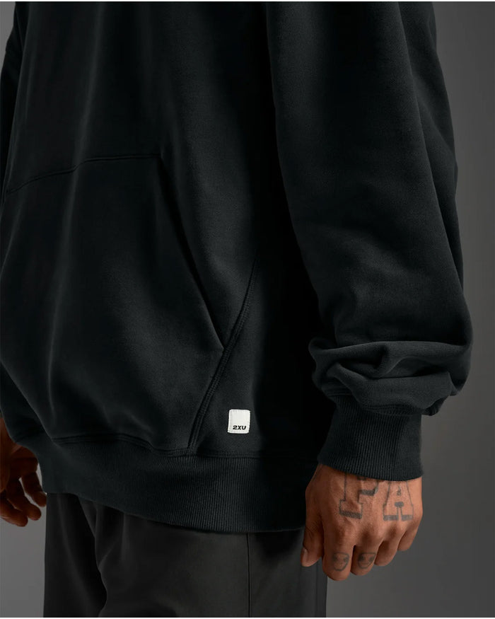 2XU Unisex's EZ Oversized Organic Cotton Hoodie - Black/Black