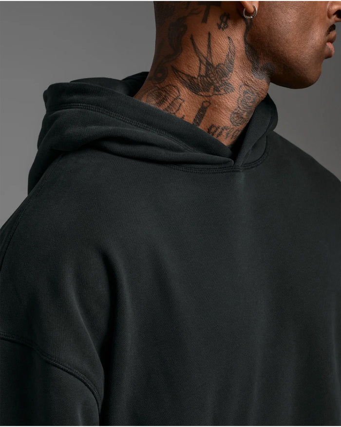 2XU Unisex's EZ Oversized Organic Cotton Hoodie - Black/Black