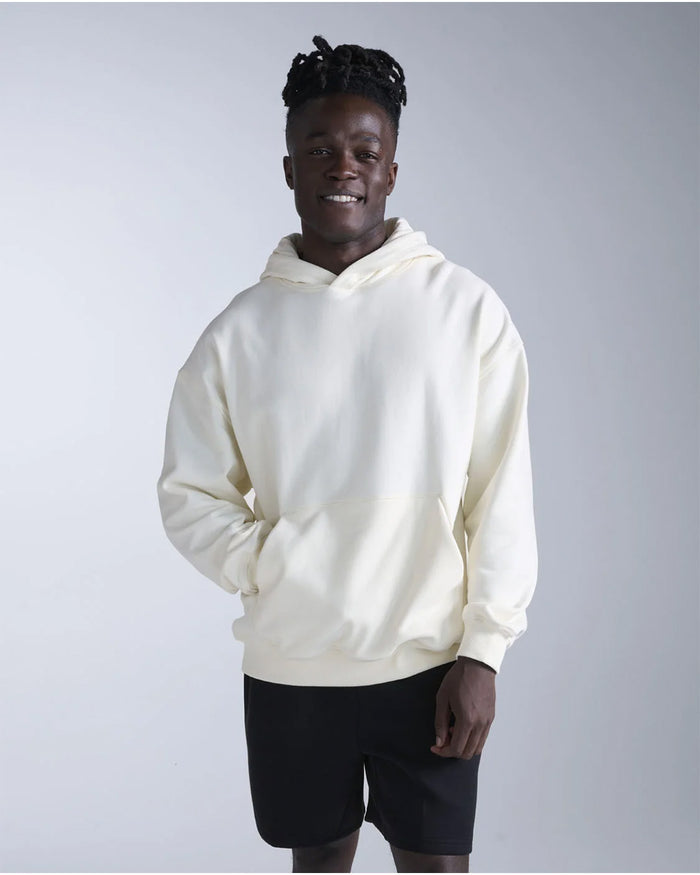 2XU Unisex's EZ Oversized Organic Cotton Hoodie - Chalk/Chalk