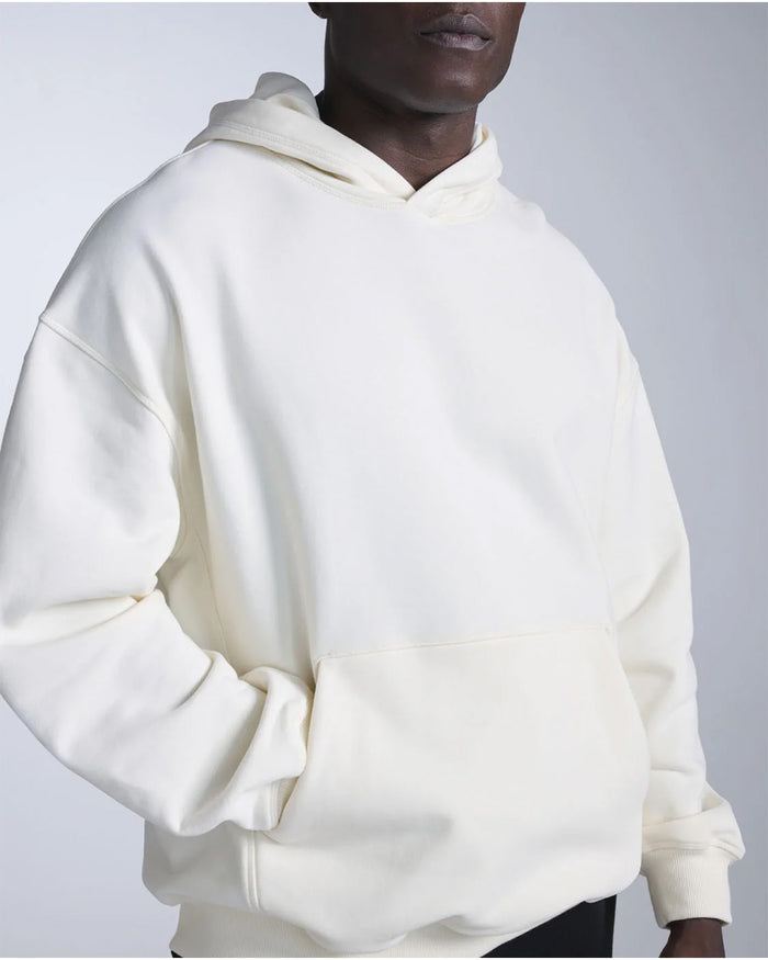 2XU Unisex's EZ Oversized Organic Cotton Hoodie - Chalk/Chalk
