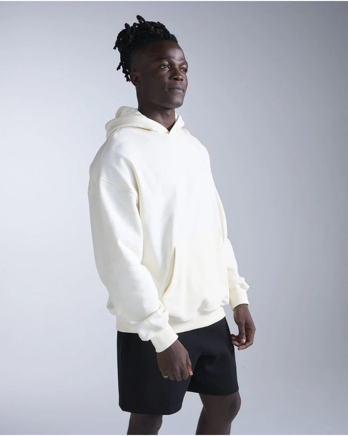2XU Unisex's EZ Oversized Organic Cotton Hoodie - Chalk/Chalk